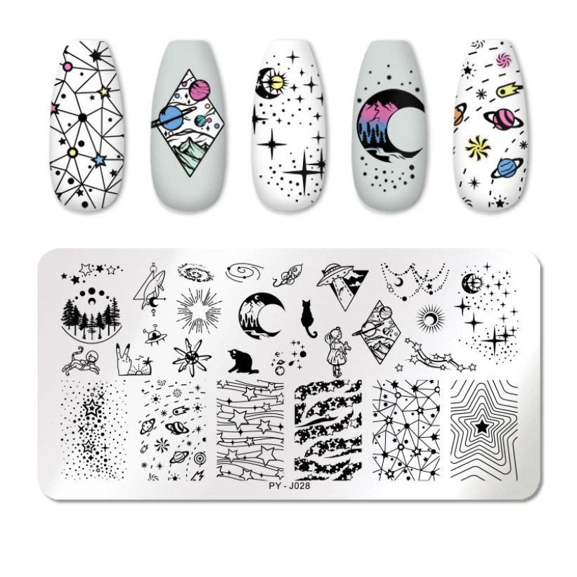 

	What is a metal stamping plate?

	
		Metal stamping plate for nail art designs.
		High-quality engraving ensures precise transfer of even the small...
