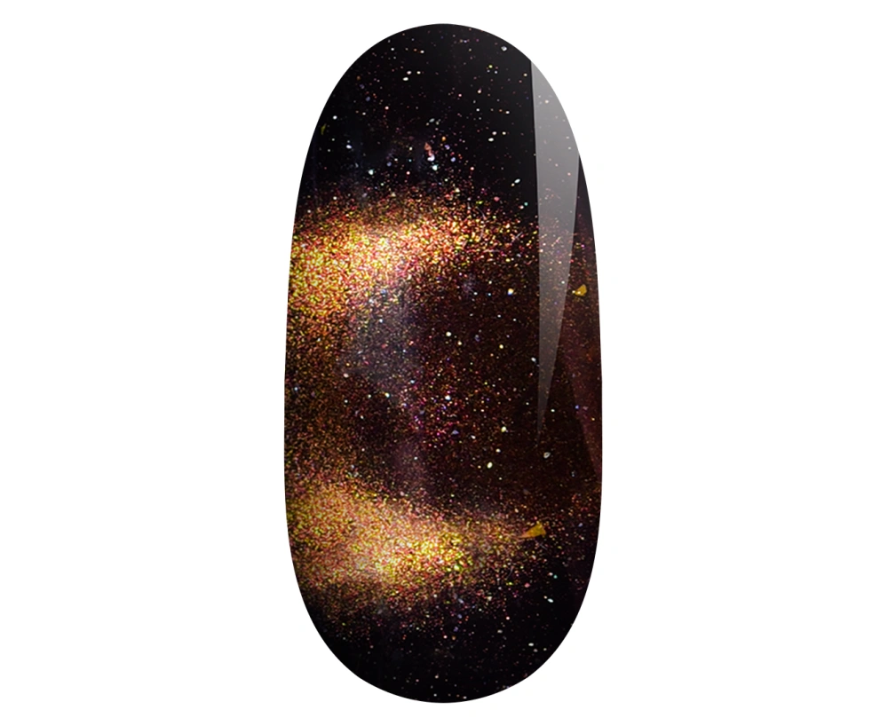 Multi-dimensional magnetic gel polish with fine, reflective chrome particles helps attain the desired result with a special magnet. Use on top of blac...