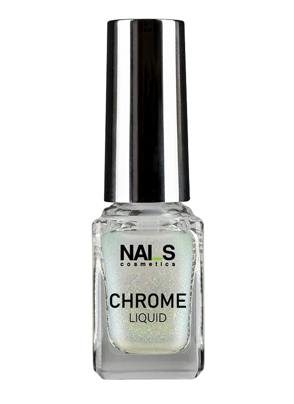 Chrome Liquid – for creating a mirror effect (5 ml)An innovative liquid chrome that creates a striking mirror effect on any nail design.Its smooth, metallic formula provides intense shine and easy application.Perfect for full coverage as well as accent details.✓ Ultra glossy chrome effect✓ Quick and easy application✓ Compatible with all gel polish systems and nail art techniquesVolume: 5 ml...