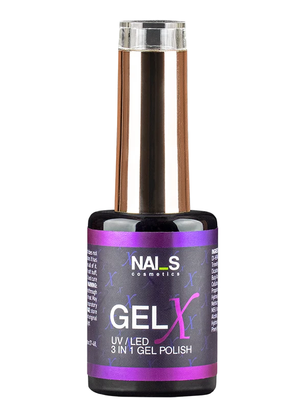 What is GelX 3 in 1 gel polish?Three in one – base, color, and top in a single product.Long-lasting gel polish with intense pigmentation.Provides a strong, long-lasting glossy finish.Especially suitable for pedicures – fast and easy application.An ideal solution for saving time in the salon.What problems does GelX 3 in 1 gel polish solve?Reduces the number of application steps to a minimum.No need for a separate base and top coat (except for weak nails).Ensures even coverage in just 2 layers.Del...