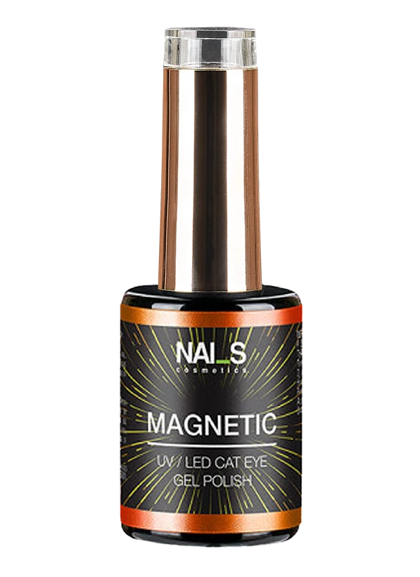 Long-lasting gel polish with metallic micro-particles that, under the influence of a special magnet, create various patterns and accents.A high-quality, specially designed magnet is required for creating the design.The gel polish features an intense, opaque pigment.Does not run, does not shrink, does not pull away from the free edge, and is suitable for under-cuticle application.Designed for creating satin and cat eye effects, as well as holographic designs on any chosen gel polish.MAGNETIC desi...