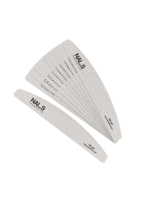 Replaceable Nail File Half-Moon – 27 × 178 mm (10 pcs) – professional disposable adhesive nail file refills for use with a nail file base.• Half-moon shape ensures comfortable work both near the cuticle area and the free edge of the nail.• Adhesive layer allows quick and hygienic replacement of the file surface after each client.• Ensures precise and even nail shaping.• Ideal for professional manicure and pedicure procedures.• Designed for use with a reusable nail file base.Size: 27 × 178 mmPack...