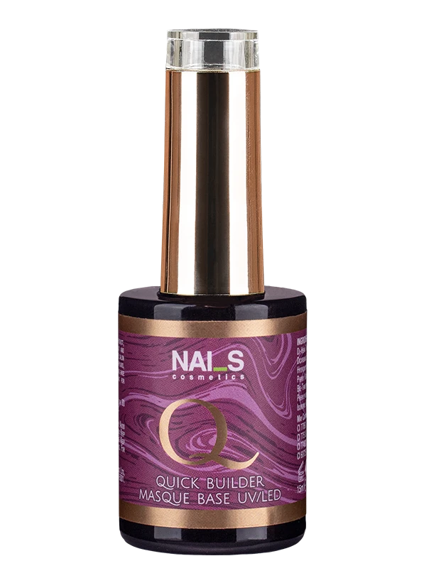 Quick Masque base – a lightly tinted base/gel with wide application possibilities.• Base for gel polishes• BIO gel• Gel in a bottle for natural nail extension and shaping• For strengthening, smoothing and covering the natural nail• For quick and professional nail refills• Nail prosthetic solution• Does not yellow or crack• Soak-off productAvailable consistencies:1. ORIGINAL – medium2. QUICK I – light3. QUICK II – thickVolume: 15 ml, 100 mlCuring time: LED 30 sec, UV 1 min...