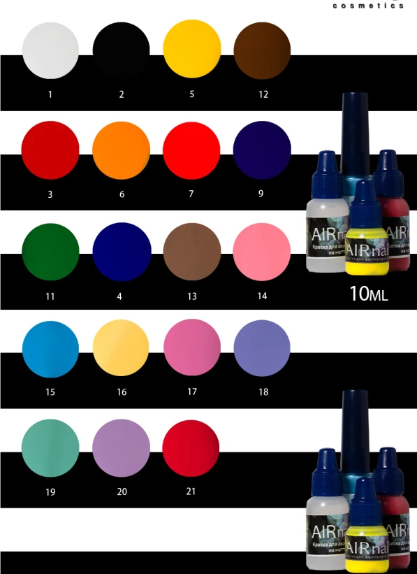 Versatile colors for airbrush art that allow you to create vibrant, precise, and creative designs....