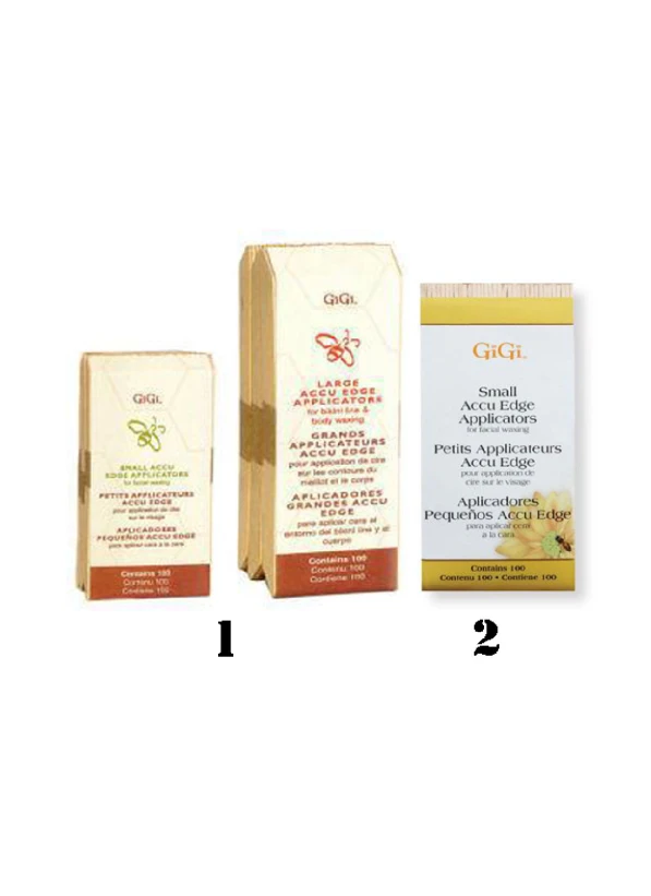 GiGi Small Accu Edge Applicators are the first applicators designed specifically for waxing. The precise, angled edges ensure proper placement of wax for an even, controlled application every time reducing the change of wax over-flowing to unwanted areas. Now wax will be applied exactly where you place it with less clean-up. Perfect for small areas like eyebrows, lip, chin and bikini....