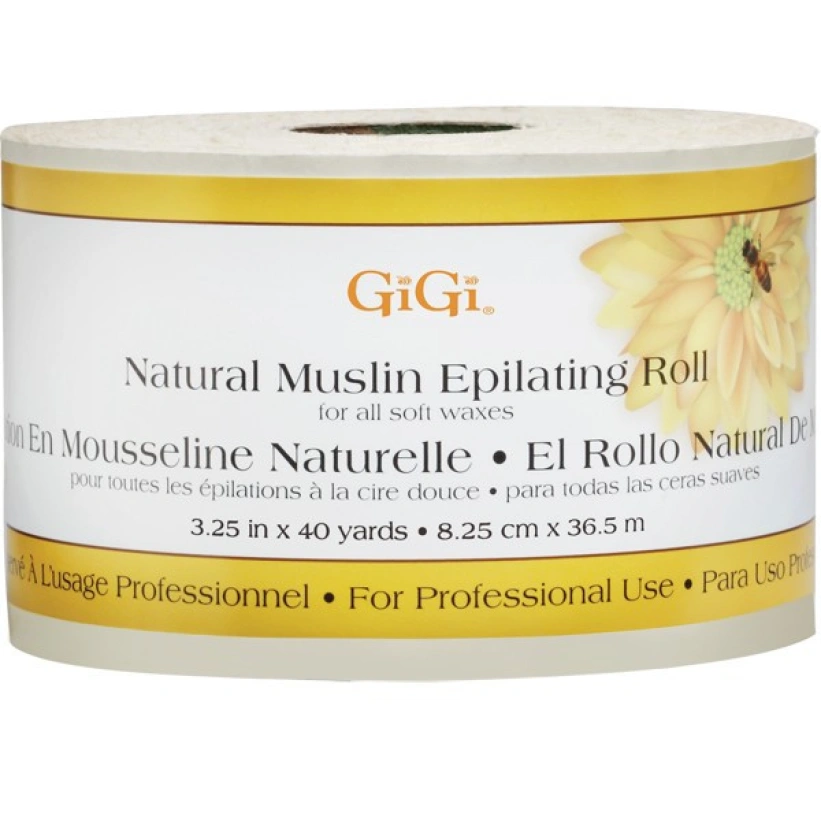 GiGi Natural Muslin Epilating Rolls combine a fine grade texture for maximum absorption with an aesthetically-pleasing, clean appeal. Can be cut to si...