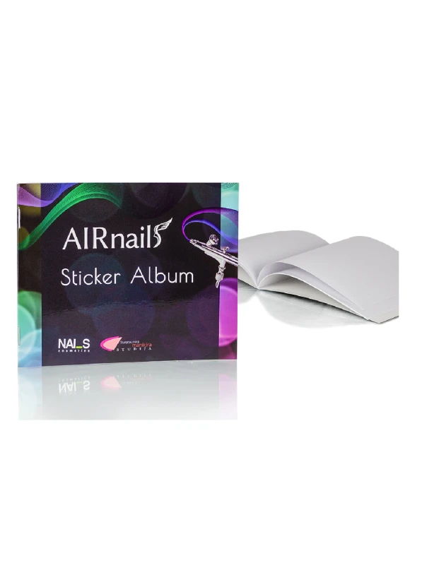 Airbrush album with 10 glossy pages for stencil storage and convenient, long-term use....