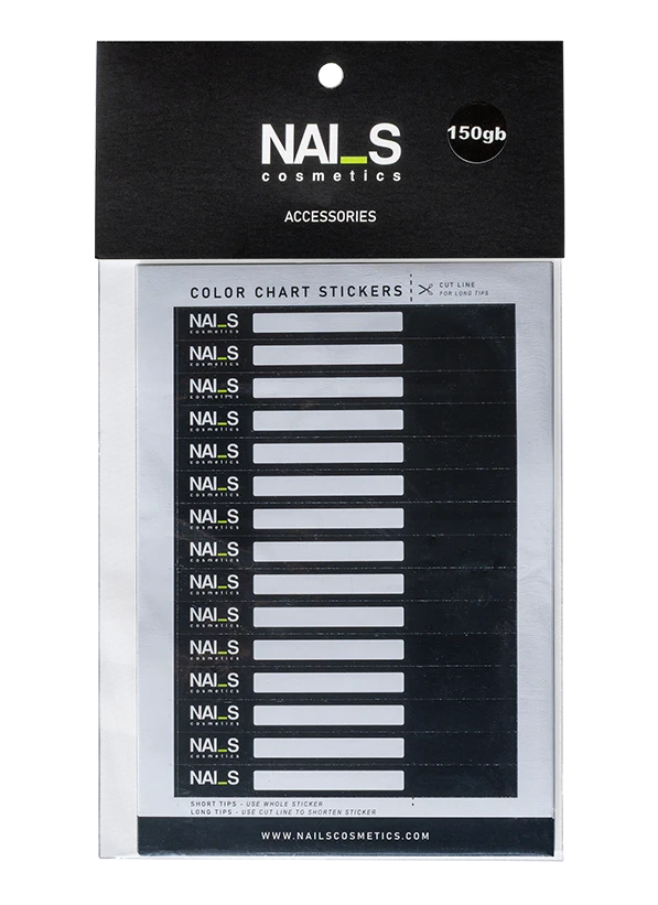 NAILS Cosmetics Logo Stickers for Nail TipsStickers designed for labeling nail tip holders with the NAILS Cosmetics logo. Perfect for salon tip displays to keep colored samples neat and professionally presented.They highlight that the design is created using NAILS Cosmetics products and give the nail tip presentation a clean branded look.Easy to apply on nail tip holders....