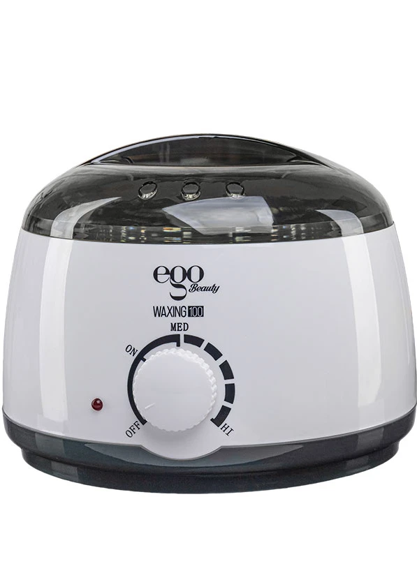 Professional Ego Beauty Wax Heater Waxing100 – a reliable and easy-to-use solution for fast and even wax heating.The device is made of durable ABS plastic and equipped with a 100 W PTC heating element with a mechanical thermostat. Its special design accelerates the wax melting process. The heater features a convenient inner container, a removable handle and a practical transparent lid.Technical specifications:• Heating time: 20–25 minutes• Weight: 0.56 kg• Size: 180 × 180 × 140 mm• Power: 100 W ...