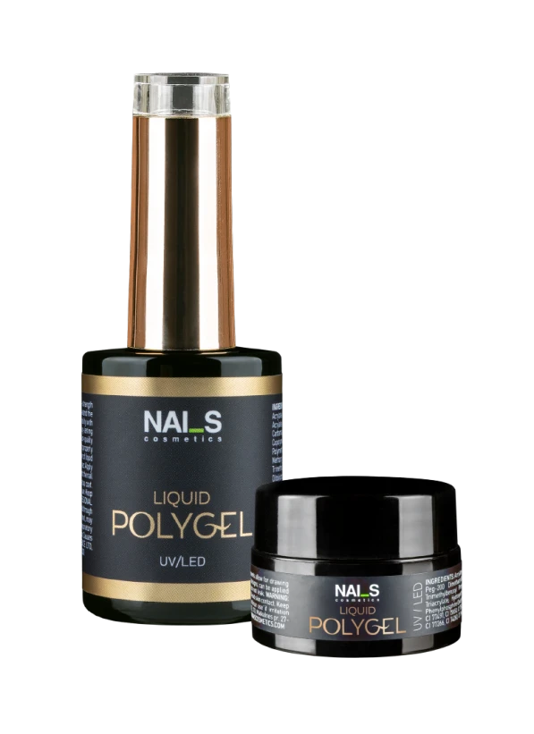 What is LIQUID POLYGEL and what problems does it solve?Combines the strength of gel with the easy and comfortable application of polygel.Self-leveling consistency ensures a smooth and even result.Provides a strong and long-lasting coating.Suitable for nail strengthening and extensions.Perfect for salon use – fast and convenient to work with.Medium viscosity – easy to control, does not run.Ensures good adhesion and reduces the risk of lifting.HEMA-free formula – safer for both technician and clie...